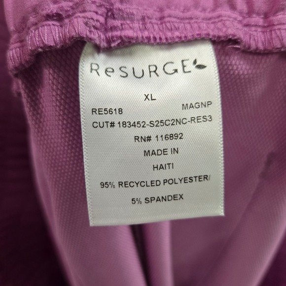 ReSURGE Scrub Pants XL Magnesium Pink Cargo Sustainable Recycled - Picture 8 of 9